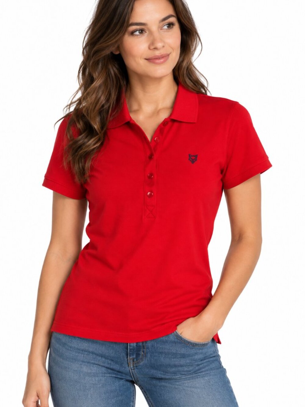 Prince & Fox Red Short Sleeve Polo Shirt Small